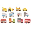 Zestaw 12 ręcznie robionych drewnianych mini model