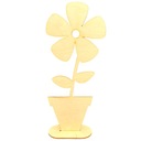 ДЕРЕВЯННЫЕ ЦВЕТЫ ЦВЕТЫ ПОДАРОК ​​В ГОРШКЕ 15 СМ ОРНАМЕНТ-ДЕКОР