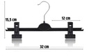 ВЕШАЛКИ ЗАКРЫТЫЕ ДЛЯ ОДЕЖДЫ ДЛЯ БРЮК И ЮБОК ВЕШАЛКА 32см 10