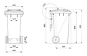 WEBER 120 желтый контейнер для бытовых отходов