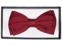 ЖАККАРДОВЫЙ ГАЛСТУК + BOX Мужской галстук-бабочка для рубашки, бордовый МИКРОФИБРА mz47