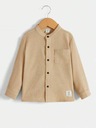 SHEIN KOSZULA CHŁOPIĘCA BEŻOWA CASUAL 110-116 ŁJA
