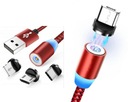 MOCNY KABEL MAGNETYCZNY MICRO TYPC IPHONE USBC LED