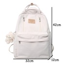 Wielofunkcyjny, wysokiej jakości wodoodporny plecak szkolny dla nastolatków Kolor biały