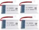 4 db-os 3,7 V-os 600 mAh-s elemkészlet Syma X5, X5C és Cheerson CX-30W RC drónokhoz