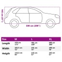 ЧЕХОЛ NA SUV XL 508X198X145CM, WLOKNINA 70G/M², SZARY, ODPORNY NA WI  (18551178021) фото min 11