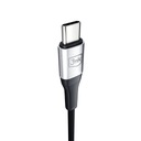 Czarny Kabel Przejściówka USB-C do Mini Jack 3,5 mm - 3mk AUX Cable 1M