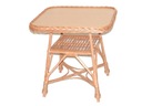 ПЛЕТЕНЫЙ СТОЛИК, СТОЛЕШНЯ МДФ - КВАДРАТНЫЙ
