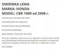 . БІК ЛІВИЙ ОБТІЧНИК HONDA CBR 1000 FIREBLADE 08 +  (16388307258) фото min 6