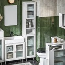 Высокий шкаф для ванной, колонна, комод, угловая полка для кухни BZR118-W