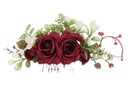 Цветочный гребень для волос, украшение в виде бордовых роз