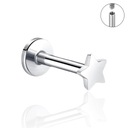 ПИРСИНГ Титановая губа со звездочкой 1,2/6/3