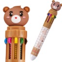 АВТОМАТИЧЕСКАЯ ШАРИКОВАЯ РУЧКА РАЗНОЦВЕТНЫЙ МИШКА 10в1 МИШКА ДЛЯ ДЕТЕЙ МИЛЫЙ