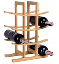 ВИННАЯ СТОЙКА НА 12 БУТЫЛОК, БАМБУК, коричневый