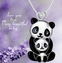 Ожерелье с плюшевым мишкой в ​​виде панды, серебро, милое и красивое