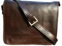 Pánska kožená taška cez rameno veľká hnedá talianska A4 poštárka vintage A4