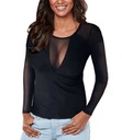 МОДНАЯ ЖЕНСКАЯ БЛУЗКА С СЕТКОЙ SEXY 44 XXL