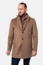 ЭЛЕГАНТНОЕ МУЖСКОЕ ШЕРСТЯНОЕ ПАЛЬТО VITORES CAMEL 52