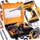 ЧЕМОДАН С ИНСТРУМЕНТАМИ НАБОР ДЛЯ ДЕТЕЙ СВЕТОДИОДНАЯ ДРЕЛИ СТАНОК 21 ЭЛЕМЕНТ.