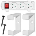 ВЕШАЛКА ДЛЯ УДЛИНИТЕЛЯ ПИТАНИЯ, ЭЛЕКТРИЧЕСКАЯ ПОЛОСКА, БЕЛАЯ УЗКАЯ, МАЛЕНЬКАЯ