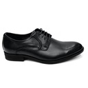Čierne elegantné pánske topánky k obleku hladká koža stielka 42