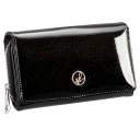 КОЖАНЫЙ КОШЕЛЕК ЖЕНСКИЙ - БОЛЬШОЙ - RFID - ЧЕРНЫЙ