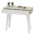 Туалетный столик MATT WHITE, ДЕРЕВЯННЫЕ НОЖКИ БЕЛЫЕ, 90 СМ