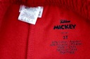 Spodnie Dresowe dziecięce Disney Myszka Mickey i Przyjaciele r. 3T Czerwone Materiał dominujący bawełna