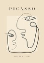 ПИКАССО Линия лиц ПОСТЕР 40х50см картина №713