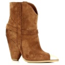 CARINII B5443 КОВБОЙСКИЕ САПОГИ КОЖА ЗАМША КРАСНЫЙ 40