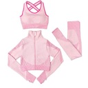 ЖЕНСКИЙ КОСТЮМ ДЛЯ ТРЕНИРОВКИ ДЛЯ ФИТНЕСА, ИЗ 3-Х ЧАСТЕЙ