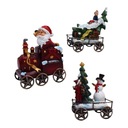3 sztuki Święty Mikołaj Świąteczny pociąg Posągi Photo Prop Blat Xmas EAN (GTIN) 0791886370782