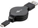 Кабель USB/USB-C для зарядки и синхронизации, удлиняемый
