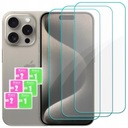 3 закаленных стекла для iPhone 15 и 15 Pro 9H