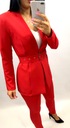 Женский костюм с ремнем и пряжкой, RED, XL