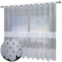 GOTOWA FIRANA BIAŁA NA PRZELOTKACH ŻAKARDOWYCH BEZ PRASOWANIA 300x150