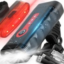 СВЕТОДИОДНАЯ ВЕЛОСИПЕДНАЯ ФАРА ПЕРЕДНЯЯ 1800 ЛЮМЕН МОЩНАЯ + ЗАДНЯЯ