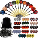 НАБОР ИЗ 12 ДРОТИКОВ 100 НАКОНЕЧНИКОВ + 42 ПЕРА