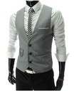 КЛАССИЧЕСКИЙ ЭЛЕГАНТНЫЙ МУЖСКОЙ ЖИЛЕТ МОДНЫЙ ПРИГЛАЖЕННЫЙ КРОЯ