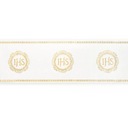Дорожка для причастия, белый, золото материал IHS, 5 м