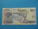 Zambia Banknot 100 Kwacha CV 1992 UNC P-38b Kraj Zambia