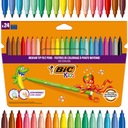 BIC KIDS KID COULEUR МАРКЕРЫ, МАРКЕРЫ, МОЮЩИЕСЯ МАРКЕРЫ НА ВОДНОЙ ОСНОВЕ ДЛЯ ДЕТЕЙ x24