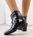 Čierne čižmy kovbojky dámske módne topánky 970 39 Originálny obal od výrobcu škatuľa