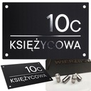 TABLICZKA ADRESOWA PLEXI NUMER DOMU TABLICA ADRES Z NUMEREM 19x29 CM