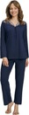 WADIMA 104671 ВИСКОЗНАЯ ПИЖАМА ИЗ МОДАЛА ЭЛЕГАНТНОЕ КРУЖЕВО ТЕМНО-СИНИЙ XXL