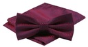 Мужской галстук-бабочка с нагрудным платком -Alties- Темно-красный с мелким узором