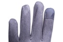 Hrubé zateplené rukavice s hmatovým kožúškom Dominujúca farba sivá
