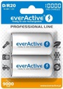 D/R20 Ni-MH аккумуляторы EverActive 10000 мАч Professional Line (2 шт. в упаковке)