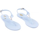 СИНИЕ ЖЕНСКИЕ САНДАЛИИ ШЛЕПАНКИ НА ПЛОСКОЙ ПЛОСКОЙ ПЛОСКОЙ РЕЗИНЕ, УДОБНЫЕ САНДАЛИИ MELISKI РЕЗИНОВЫЕ