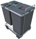 Сортировщик мусора ECOFIL PF01 44B1, 3 корзины, шкаф 40